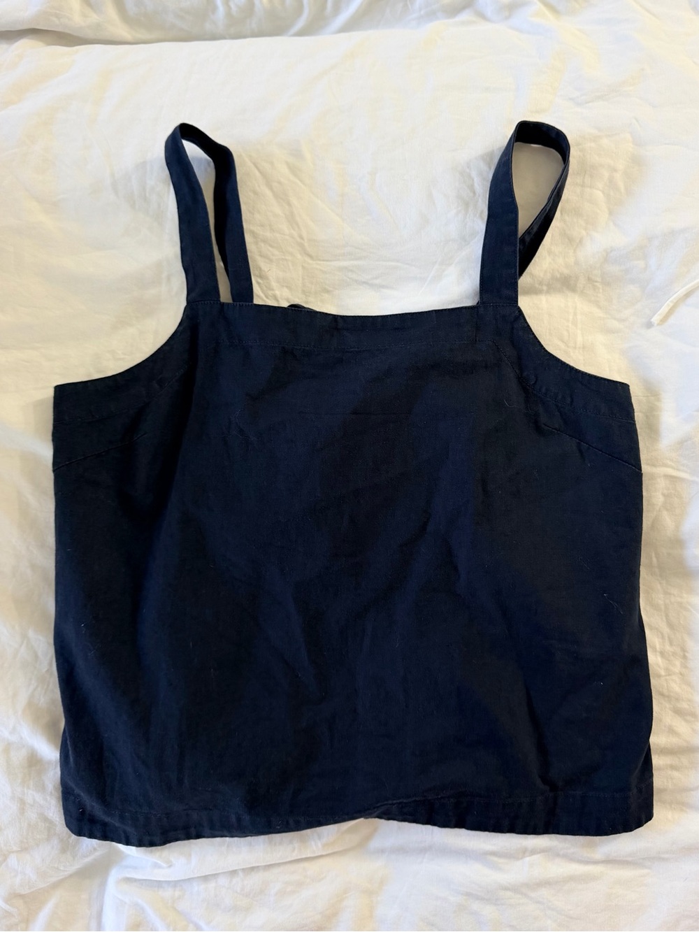 L / XL Finisterre Navy Square-Neck Tank Top